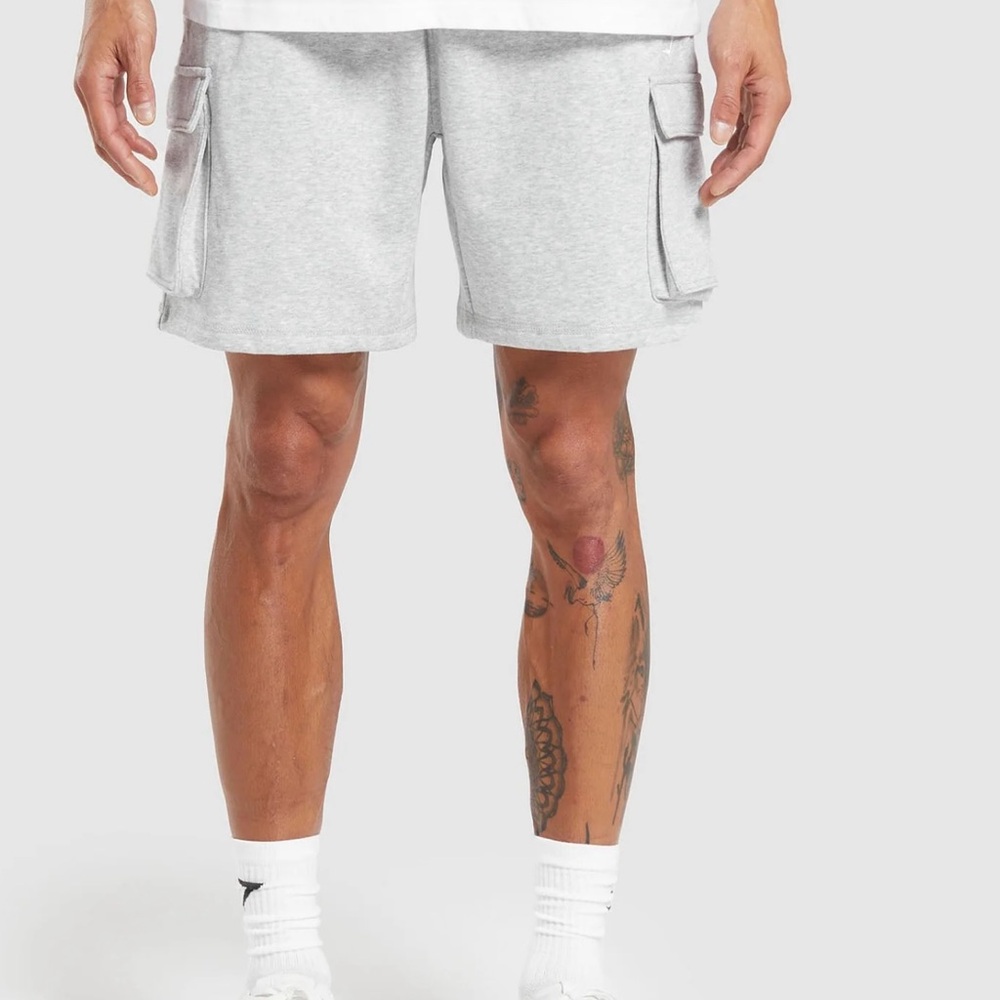 Gymshark Gray Cargo crest Shorts Relaxed Fit